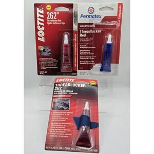 3 Pack — (2) Loctite 262 Threadlocker, Red High Strength & 1 Permatex 27100